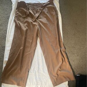Women's Brown Wide-Leg Pants